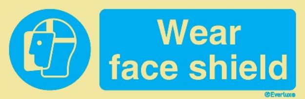 Wear faceshield sign 